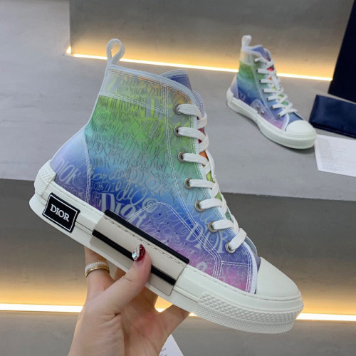 Dior Womens Mens Shoes Sneakers Luxury Brand Unisex Design B23 High-Top Sneaker with Box