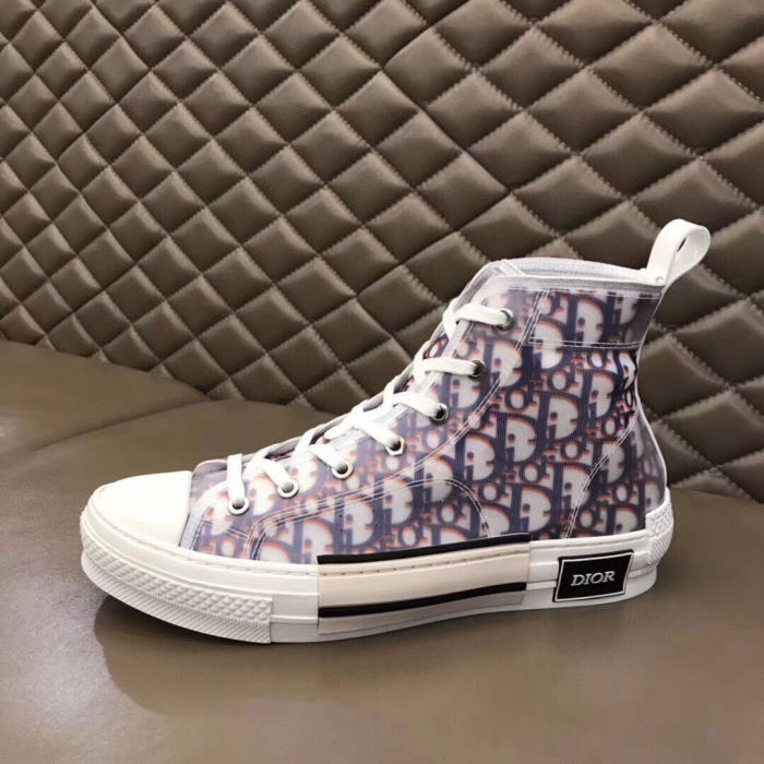 Dior Womens Mens Shoes Sneakers Luxury Brand Unisex Design B23 High-Top Sneaker with Box