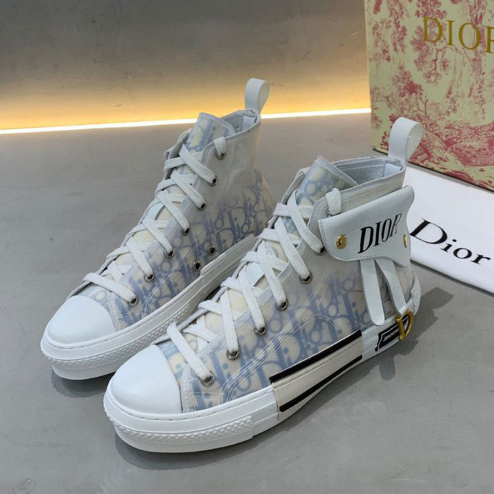 Dior Womens Mens Shoes Sneakers Luxury Brand Unisex Design B23 High-Top Sneaker with Box