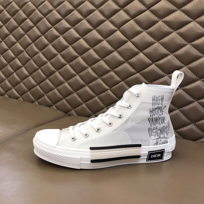 Dior Womens Mens Shoes Sneakers Luxury Brand Unisex Design B23 High-Top Sneaker with Box