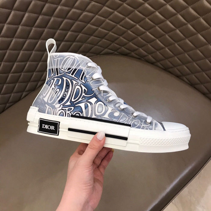 Dior Womens Mens Shoes Sneakers Luxury Brand Unisex Design B23 High-Top Sneaker with Box