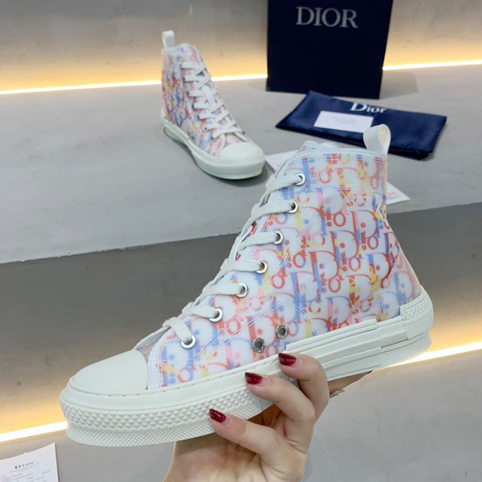 Dior Womens Mens Shoes Sneakers Luxury Brand Unisex Design B23 High-Top Sneaker with Box