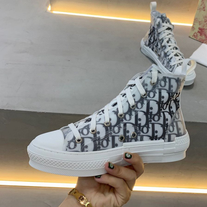 Dior Womens Mens Shoes Sneakers Luxury Brand Unisex Design B23 High-Top Sneaker with Box