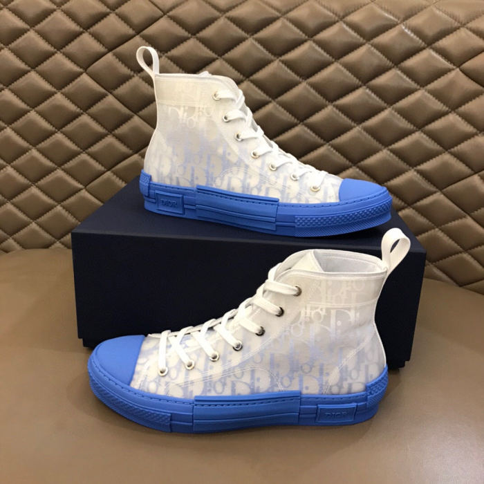 Dior Womens Mens Shoes Sneakers Luxury Brand Unisex Design B23 High-Top Sneaker with Box