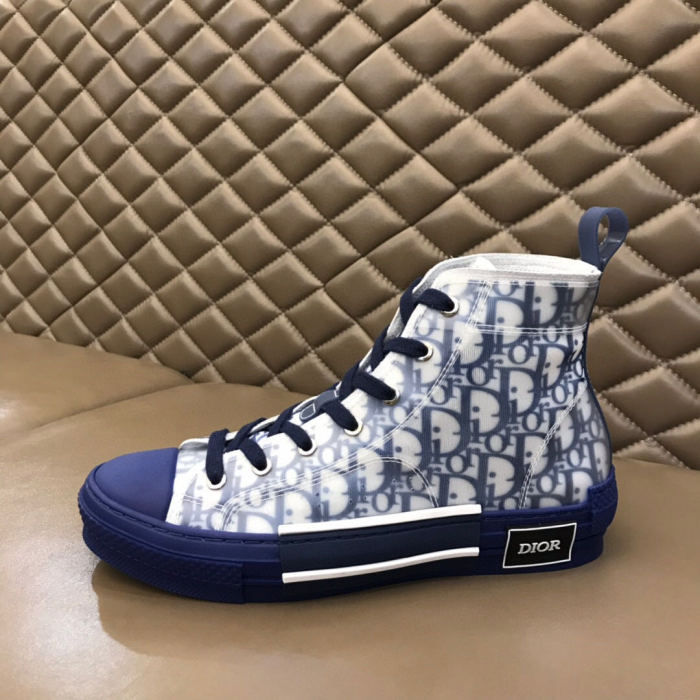 Dior Womens Mens Shoes Sneakers Luxury Brand Unisex Design B23 High-Top Sneaker with Box