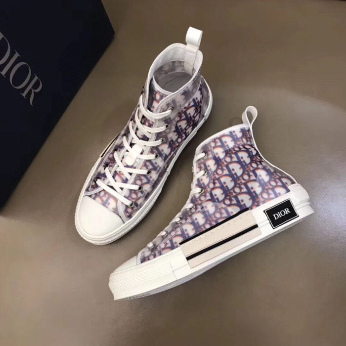 Dior Womens Mens Shoes Sneakers Luxury Brand Unisex Design B23 High-Top Sneaker with Box