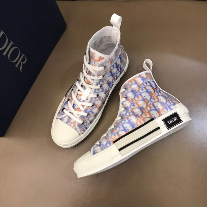 Dior Womens Mens Shoes Sneakers Luxury Brand Unisex Design B23 High-Top Sneaker with Box