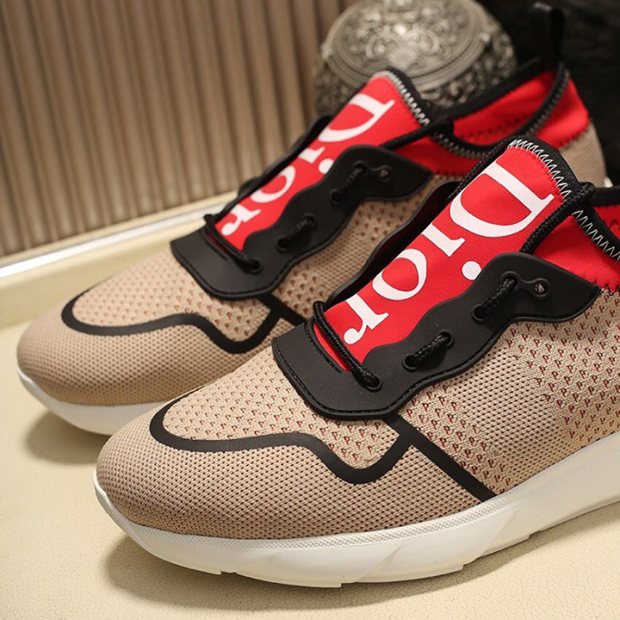 Dior Men Shoes Sneakers Casual Luxury Brand Slip On Breathable Mens Shoes B21 Sneaker