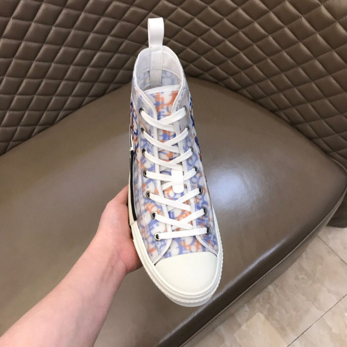 Dior Womens Mens Shoes Sneakers Luxury Brand Unisex Design B23 High-Top Sneaker with Box