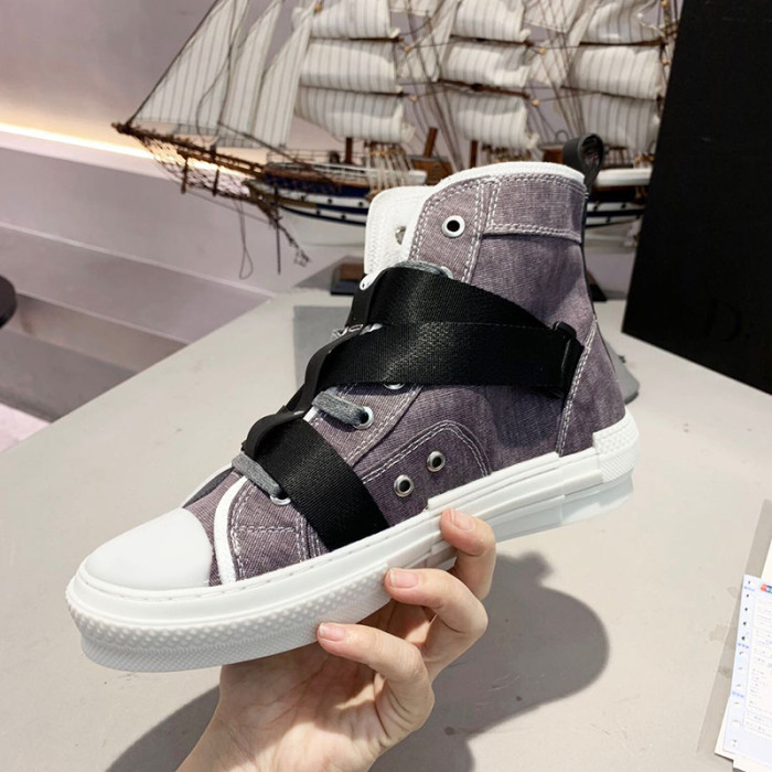 Dior Womens Mens Shoes Sneakers Luxury Brand Unisex Design B23 High-Top Sneaker with Box