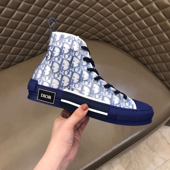 Dior Womens Mens Shoes Sneakers Luxury Brand Unisex Design B23 High-Top Sneaker with Box