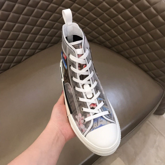 Dior Womens Mens Shoes Sneakers Luxury Brand Unisex Design B23 High-Top Sneaker with Box