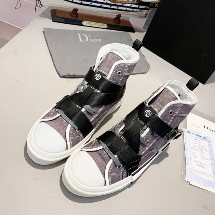 Dior Womens Mens Shoes Sneakers Luxury Brand Unisex Design B23 High-Top Sneaker with Box