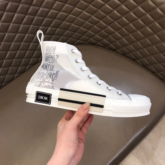 Dior Womens Mens Shoes Sneakers Luxury Brand Unisex Design B23 High-Top Sneaker with Box