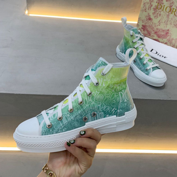 Dior Womens Mens Shoes Sneakers Luxury Brand Unisex Design B23 High-Top Sneaker with Box