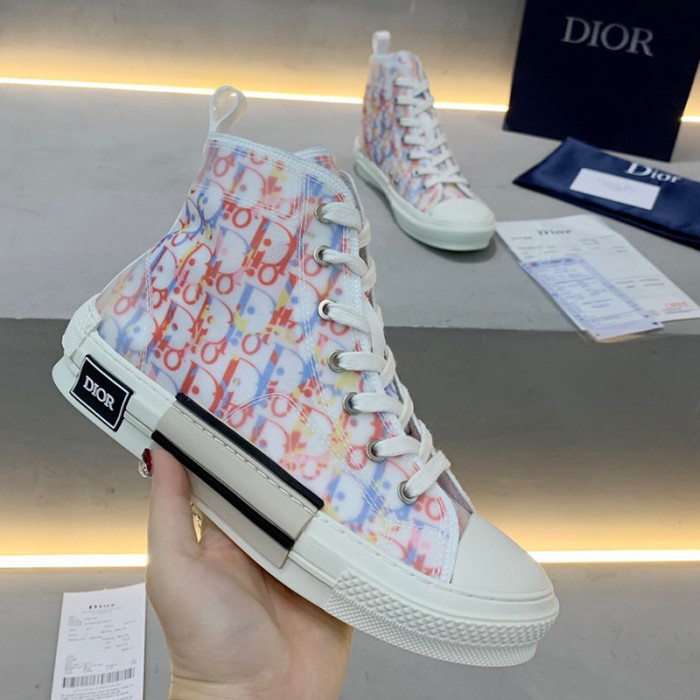 Dior Womens Mens Shoes Sneakers Luxury Brand Unisex Design B23 High-Top Sneaker with Box