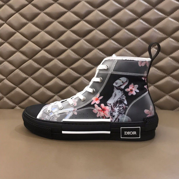 Dior Womens Mens Shoes Sneakers Luxury Brand Unisex Design B23 High-Top Sneaker with Box
