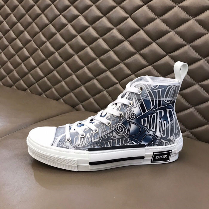 Dior Womens Mens Shoes Sneakers Luxury Brand Unisex Design B23 High-Top Sneaker with Box