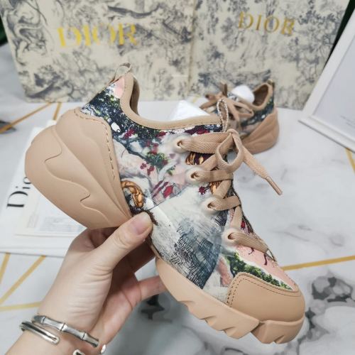 Dior Womens Mens Shoes Sneakers Luxury Brand Unisex Design D-CONNECT SNEAKER