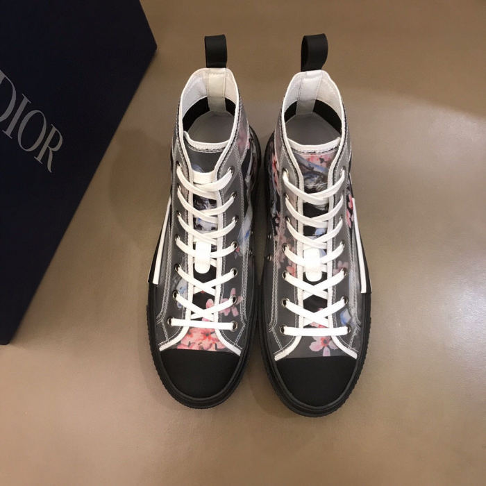 Dior Womens Mens Shoes Sneakers Luxury Brand Unisex Design B23 High-Top Sneaker with Box