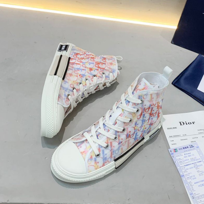 Dior Womens Mens Shoes Sneakers Luxury Brand Unisex Design B23 High-Top Sneaker with Box