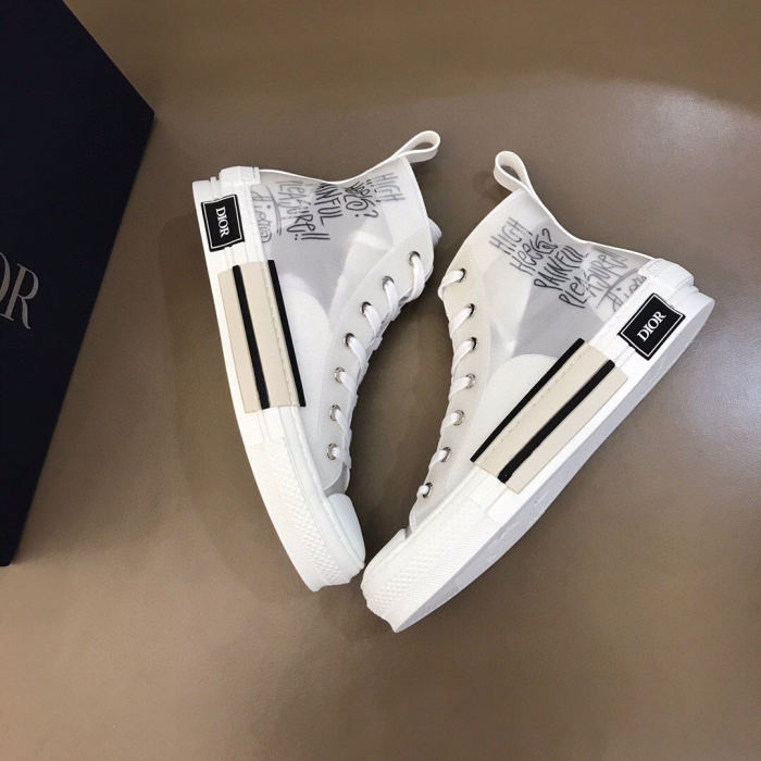 Dior Womens Mens Shoes Sneakers Luxury Brand Unisex Design B23 High-Top Sneaker with Box