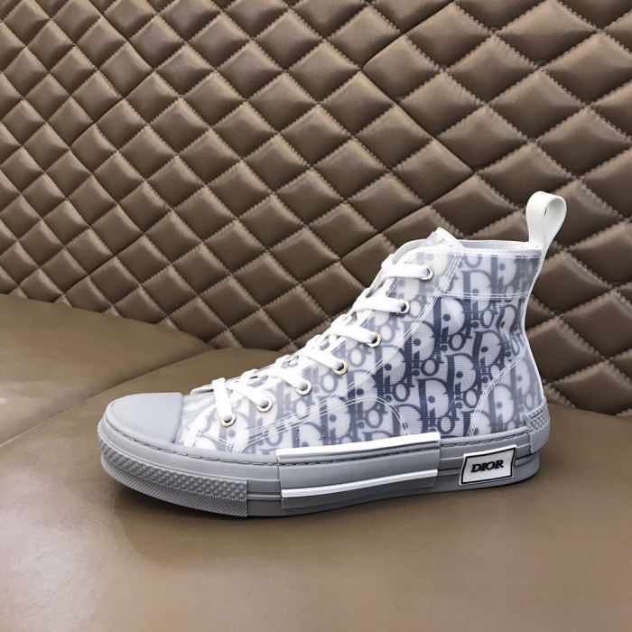 Dior Womens Mens Shoes Sneakers Luxury Brand Unisex Design B23 High-Top Sneaker with Box
