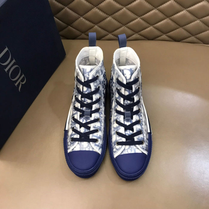 Dior Womens Mens Shoes Sneakers Luxury Brand Unisex Design B23 High-Top Sneaker with Box