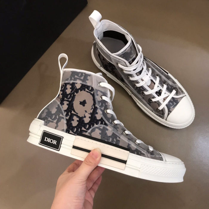 Dior Womens Mens Shoes Sneakers Luxury Brand Unisex Design B23 High-Top Sneaker with Box