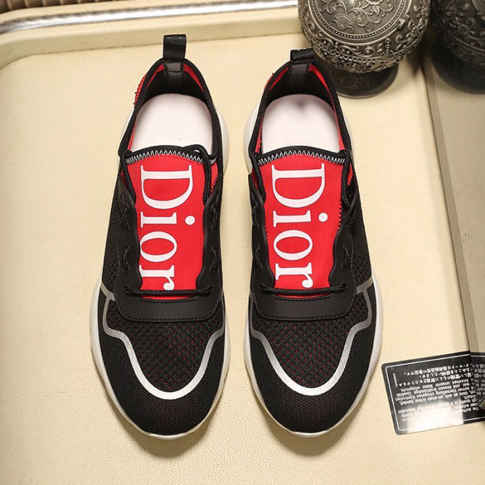 Dior Men Shoes Sneakers Casual Luxury Brand Slip On Breathable Mens Shoes B21 Sneaker