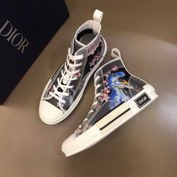 Dior Womens Mens Shoes Sneakers Luxury Brand Unisex Design B23 High-Top Sneaker with Box