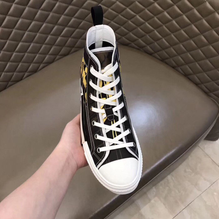 Dior Womens Mens Shoes Sneakers Luxury Brand Unisex Design B23 High-Top Sneaker with Box