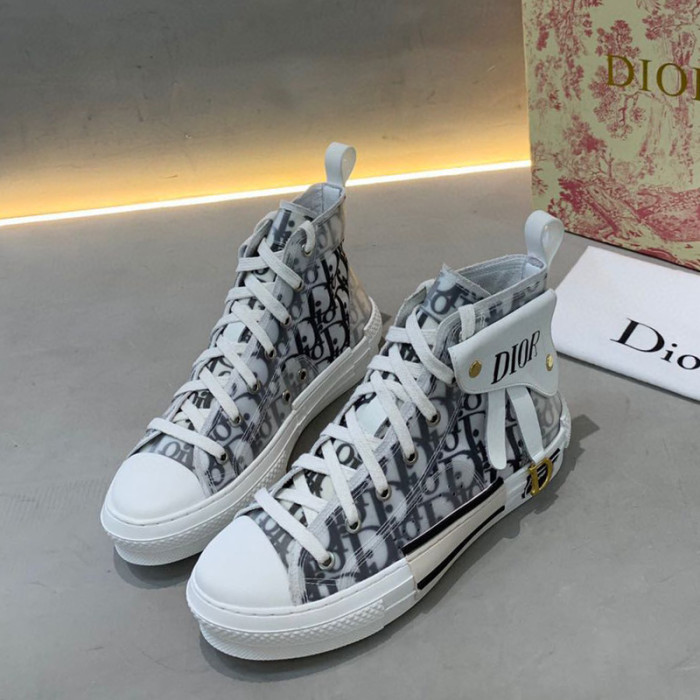 Dior Womens Mens Shoes Sneakers Luxury Brand Unisex Design B23 High-Top Sneaker with Box