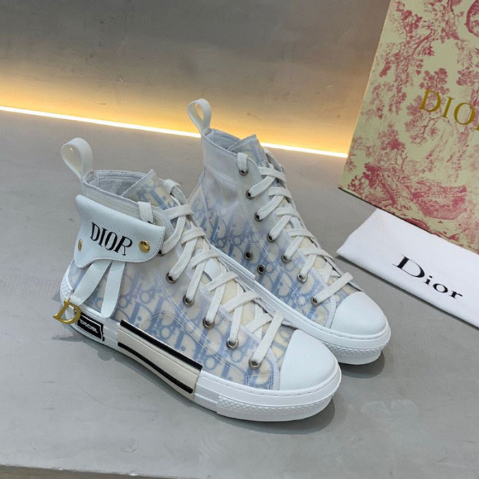 Dior Womens Mens Shoes Sneakers Luxury Brand Unisex Design B23 High-Top Sneaker with Box