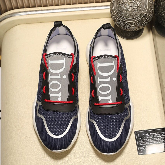 Dior Men Shoes Sneakers Casual Luxury Brand Slip On Breathable Mens Shoes B21 Sneaker