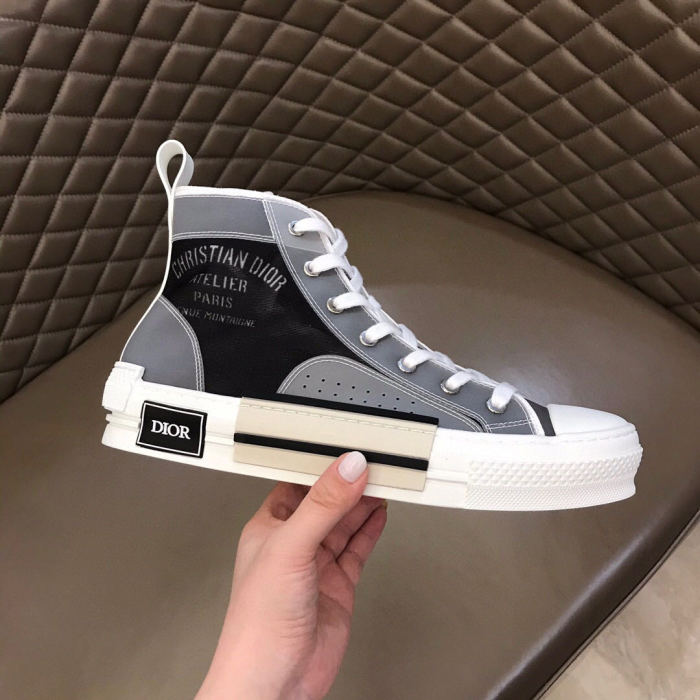 Dior Womens Mens Shoes Sneakers Luxury Brand Unisex Design B23 High-Top Sneaker with Box