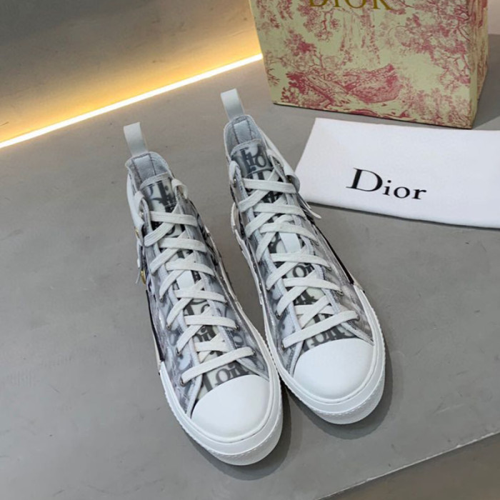 Dior Womens Mens Shoes Sneakers Luxury Brand Unisex Design B23 High-Top Sneaker with Box