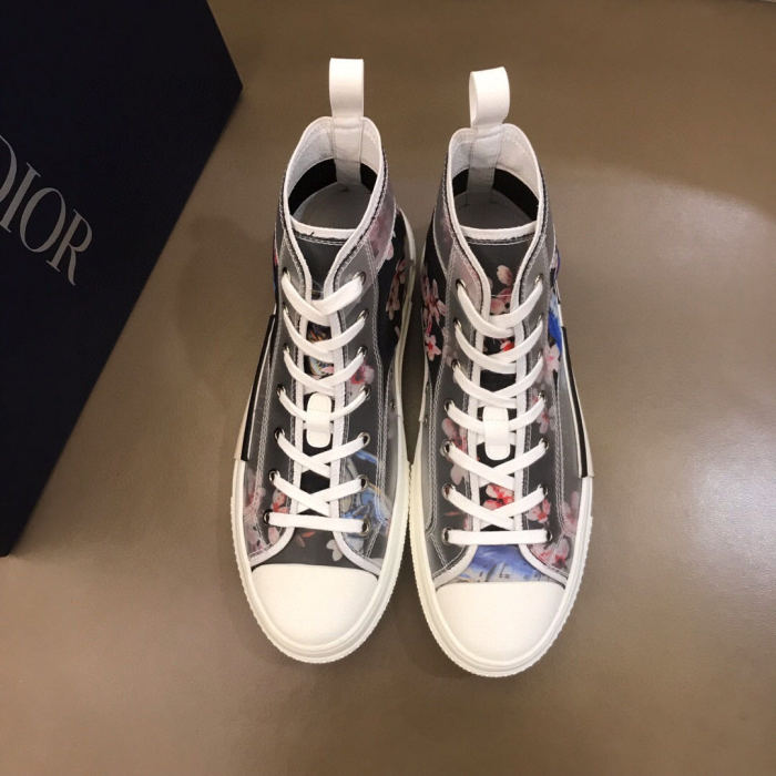 Dior Womens Mens Shoes Sneakers Luxury Brand Unisex Design B23 High-Top Sneaker with Box