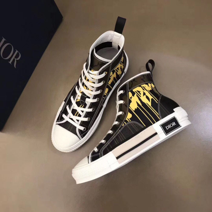 Dior Womens Mens Shoes Sneakers Luxury Brand Unisex Design B23 High-Top Sneaker with Box