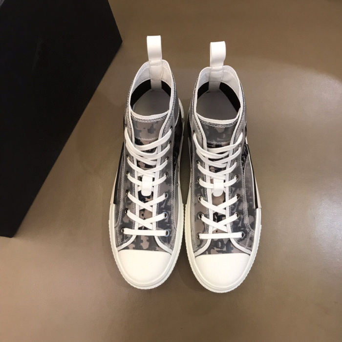 Dior Womens Mens Shoes Sneakers Luxury Brand Unisex Design B23 High-Top Sneaker with Box