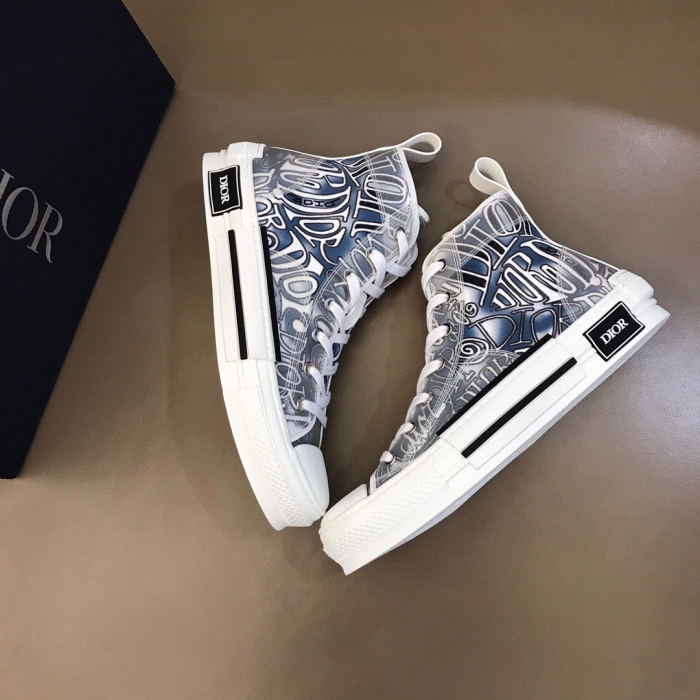 Dior Womens Mens Shoes Sneakers Luxury Brand Unisex Design B23 High-Top Sneaker with Box