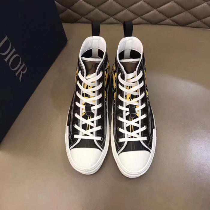 Dior Womens Mens Shoes Sneakers Luxury Brand Unisex Design B23 High-Top Sneaker with Box