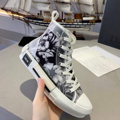Dior Womens Mens Shoes Sneakers Luxury Brand Unisex Design B23 High-Top Sneaker with Box