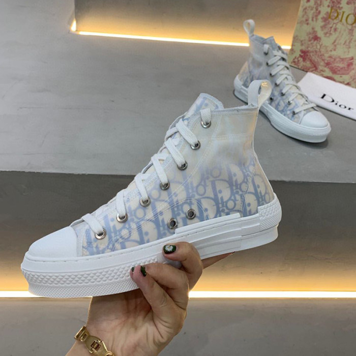Dior Womens Mens Shoes Sneakers Luxury Brand Unisex Design B23 High-Top Sneaker with Box