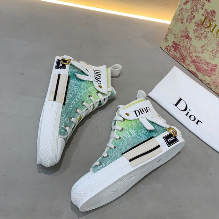 Dior Womens Mens Shoes Sneakers Luxury Brand Unisex Design B23 High-Top Sneaker with Box