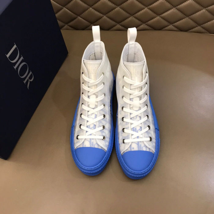 Dior Womens Mens Shoes Sneakers Luxury Brand Unisex Design B23 High-Top Sneaker with Box