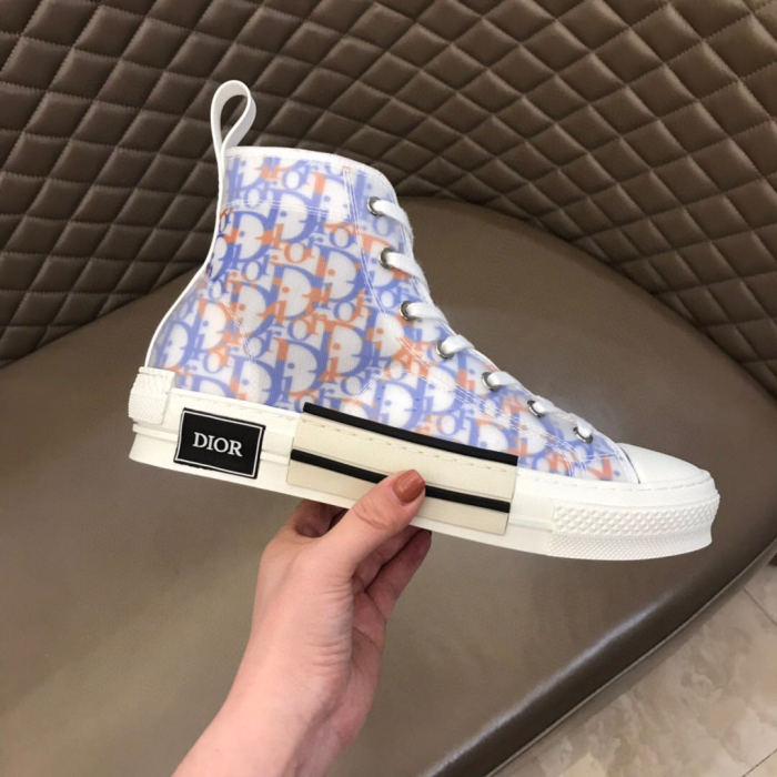 Dior Womens Mens Shoes Sneakers Luxury Brand Unisex Design B23 High-Top Sneaker with Box