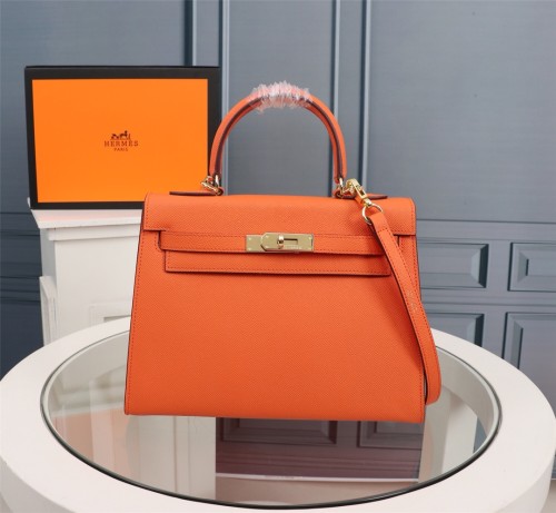 Hermes Womens Bags Handbags Luxury Brand Fashion Hermès Kelly 25cm 28cm K25 K28 Size Tote