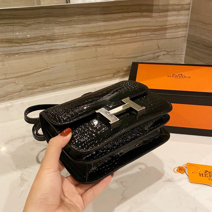 Hermes Womens Bags Crossbody Shoulder Bags Luxury Brand Fashion Hermès Constance Epsom Women Bag