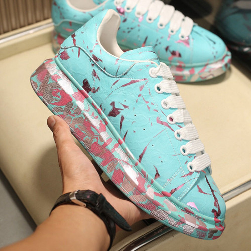 Alexander McQueen Womens Mens Shoes Fashion Sneakers Unisex Design Luxury Brand Oversized Sneaker with Box
